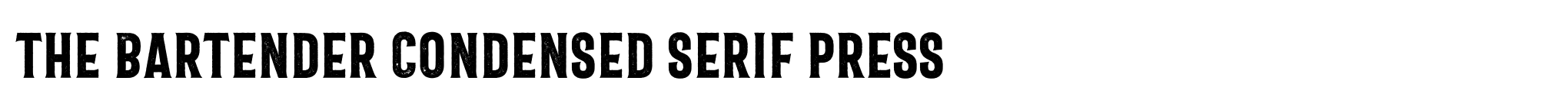 The Bartender Condensed Serif Press image
